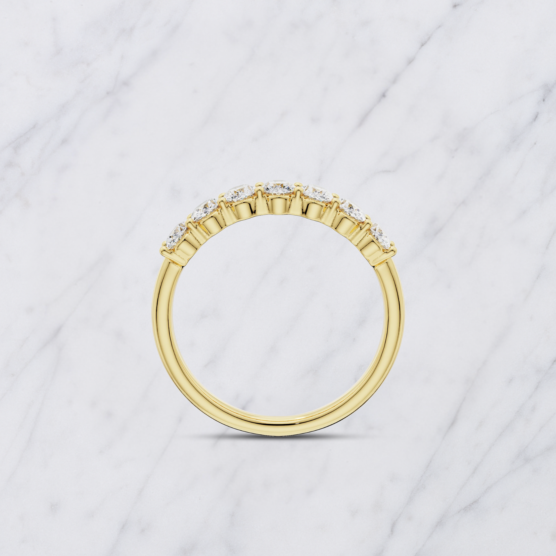 Oval Lab Grown Diamond Anniversary Band in Solid 14K Gold