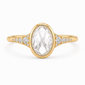 Oval Rose Cut Diamond Ring