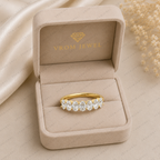 Oval Lab Grown Diamond Anniversary Band in Solid 14K Gold
