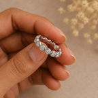 Bezel Set Diamond Eternity Band | Lab Grown | 14K Gold Anniversary Ring