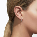 Minimal Angle Earrings Geometric Bar Style | Lab Grown Diamond | 14K Yellow Gold