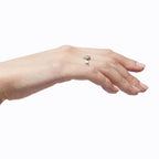 Baguillion Cut Diamond Ring Modern Matte Semi Bezel | Lab Grown Diamond | 14K Yellow Gold