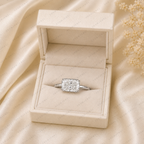 Radiant Engagement Ring | Lab Grown Diamond | Bezel Solitaire | 14K Gold