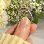 6.00 Carat Yellow Radiant Lab Grown Diamond Ring, Yellow Diamond Engagement Ring, Art Deco Diamond Ring, Baguette Side Stones, 10K 14K 18K