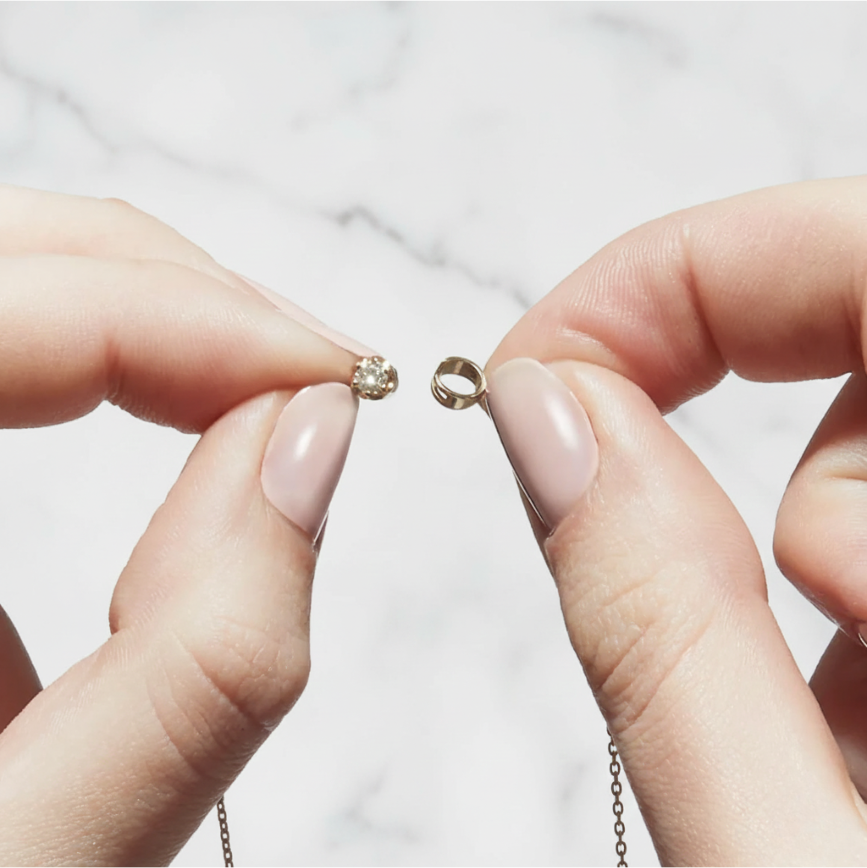 Minimalist Bezel Set Jewelry Set 4 in 1 | Lab Grown Diamond | 14K Yellow Gold