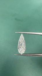 Pear Step Cut Diamond Sculpted Ring