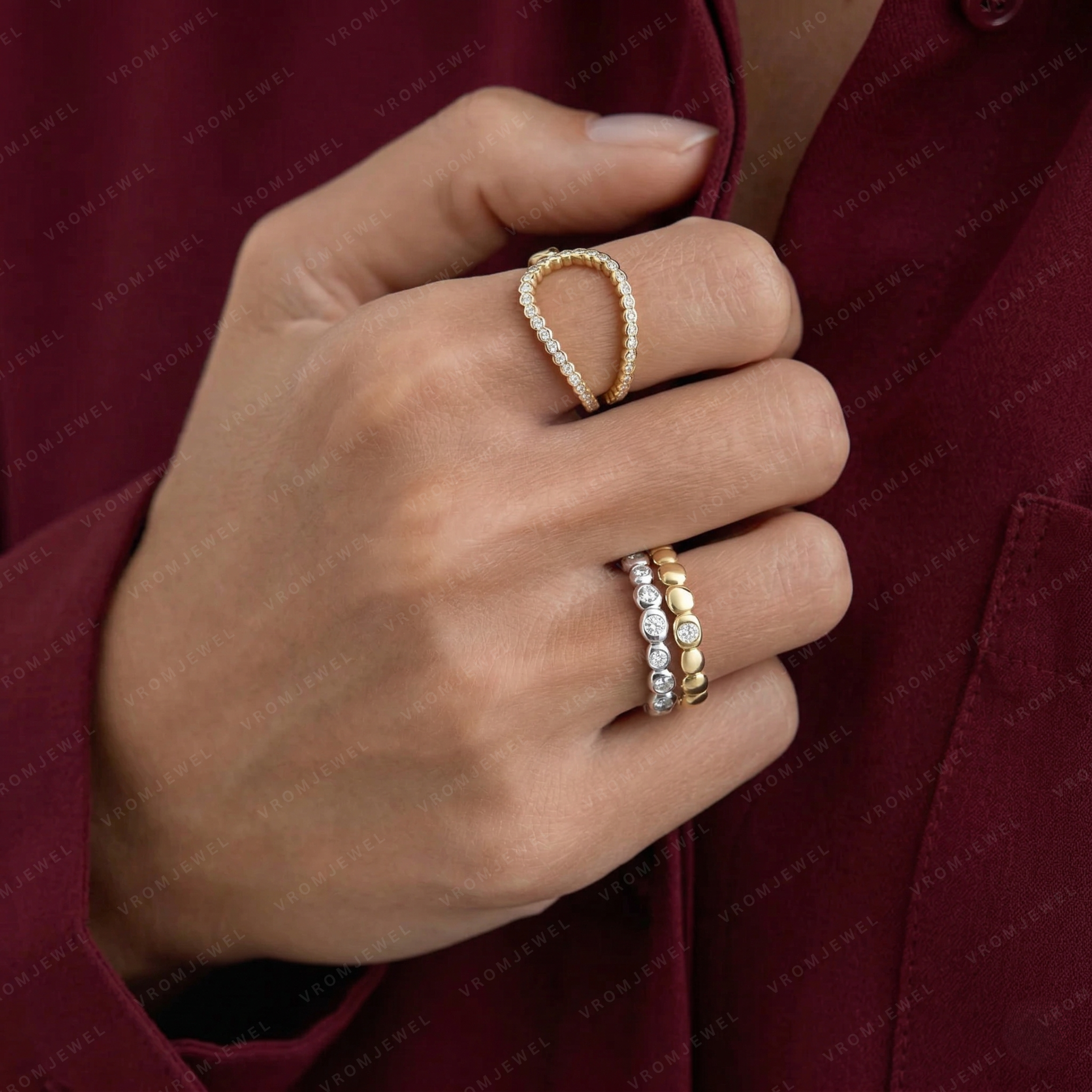 Minimalist Diamond Ring | Lab Grown | Bezel Set | 14K Yellow Gold