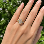 Hexagon Diamond Signet Ring, Hexagon Lab Grown Diamond Ring, Modern Geometric Gold Ring, Statement Diamond Ring, Unique Signet Ring