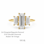 Three Stone Baguette Diamond Ring