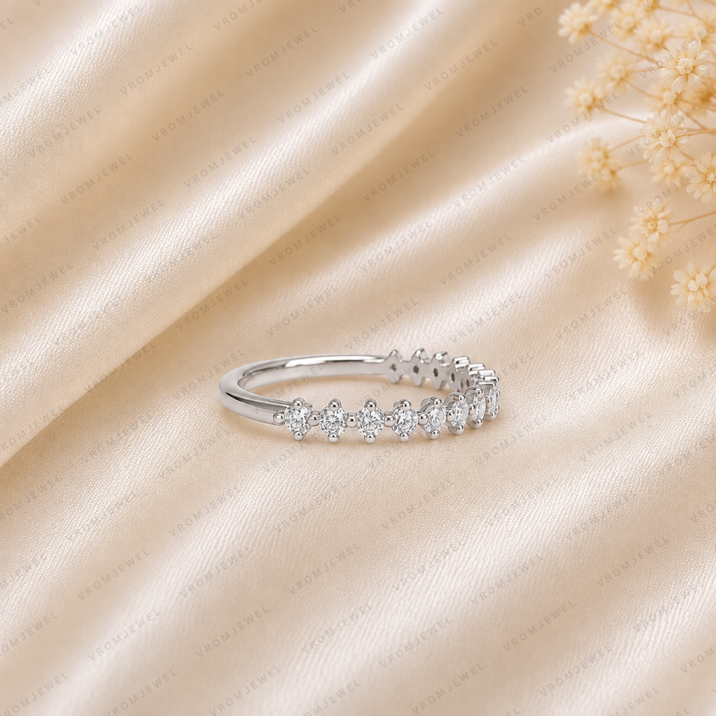 Diamond Eternity Band | Lab Grown | Solid 14K Yellow Gold Stacking Ring