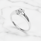 Modern Radiant Cut Ring | Lab Grown Diamond | 14K Yellow Gold Minimal Sleek Design