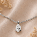 Dainty Lab Diamond Pear Charm Earrings: 14k Gold Bridal Jewelry