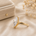 Marquise Diamond Engagement Ring, Marquise Lab Grown Diamond Ring, Solitaire Diamond Ring, Gold Marquise Ring, Minimalist Bridal Ring