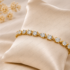 Multi Shape Diamond Tennis Bracelet | Lab Grown | 14K Yellow Gold Anniversary Gift