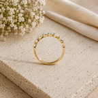 Emerald Cut Lab Grown Diamond Bezel Set Bridal Ring in Solid 14K Gold