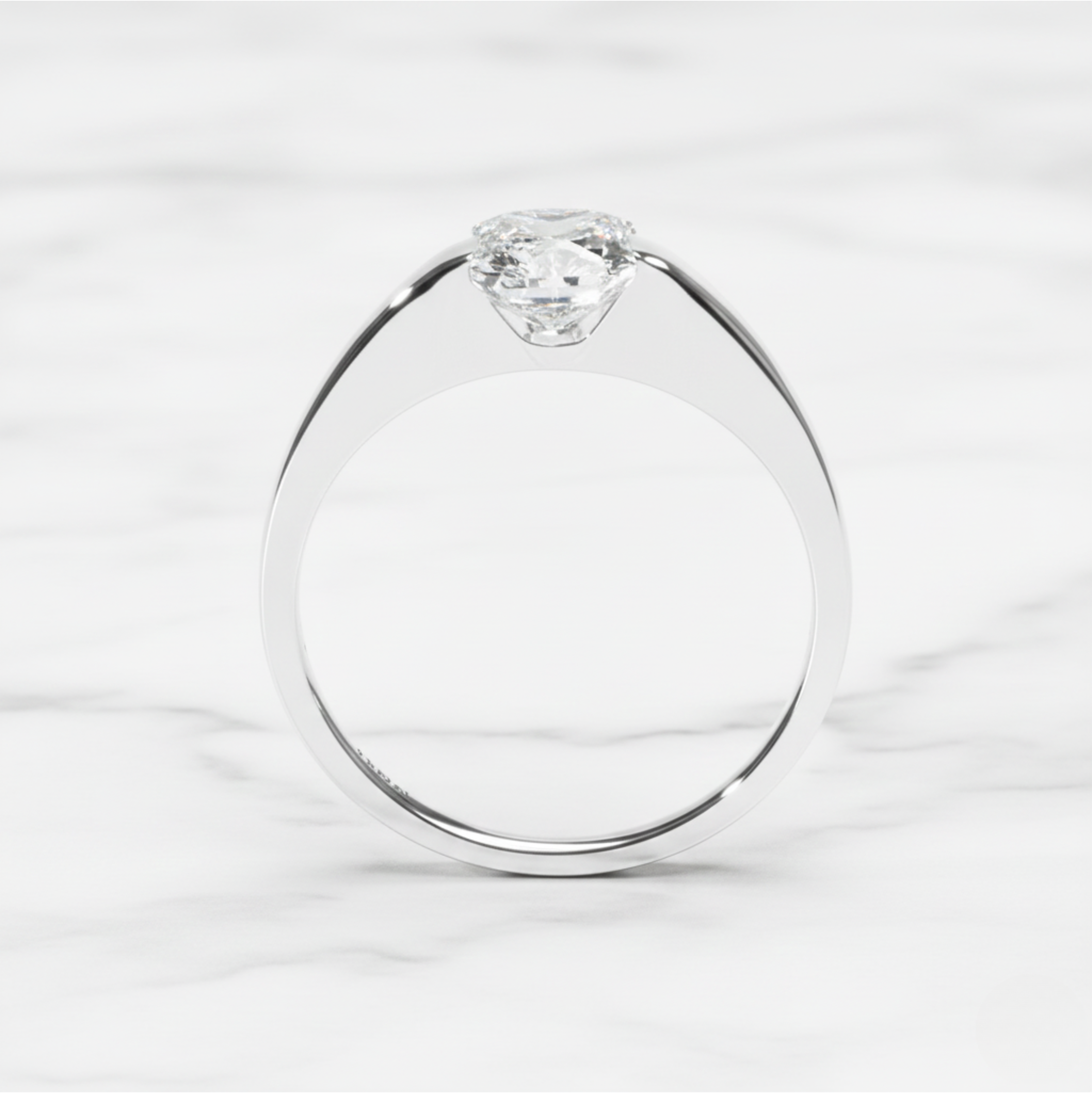 Modern Radiant Cut Ring | Lab Grown Diamond | 14K Yellow Gold Minimal Sleek Design