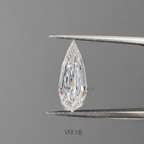 Pear Step Cut Diamond Sculpted Ring