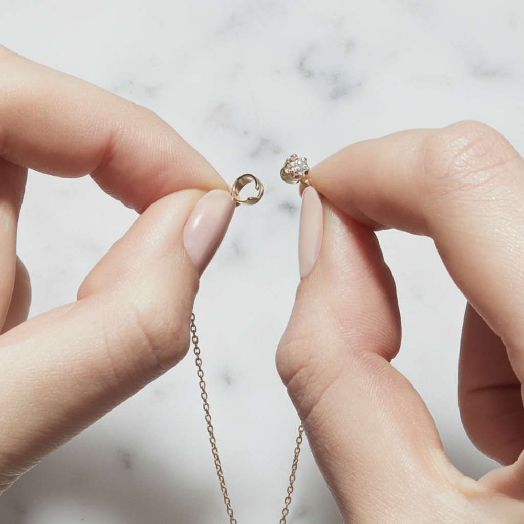 Minimalist Bezel Set Jewelry Set 4 in 1 | Lab Grown Diamond | 14K Yellow Gold