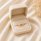 Curved Wedding Band | Lab Grown Diamond | Marquise, Pear & Baguette Stones
