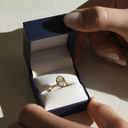 Oval Cut Bezel Set Solitaire Ring | Lab Grown Diamond | 14K Yellow Gold Modern Design