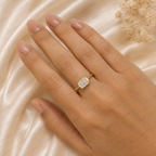Radiant Engagement Ring | Lab Grown Diamond | Bezel Solitaire | 14K Gold