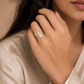 Pear Cut Lab Grown Diamond Solitaire Engagement Ring in Solid 14K Gold