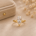 Marquise Diamond Engagement Ring, Marquise Lab Grown Diamond Ring, Solitaire Diamond Ring, Gold Marquise Ring, Minimalist Bridal Ring
