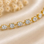Multi Shape Diamond Tennis Bracelet | Lab Grown | 14K Yellow Gold Anniversary Gift