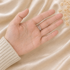 Double Wave Diamond Wedding Band | Lab Grown | 14K Gold | Stacking Ring