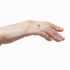 Baguillion Cut Diamond Ring Modern Matte Semi Bezel | Lab Grown Diamond | 14K Yellow Gold