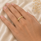 Diamond Eternity Ring | Lab Grown | Bezel Set | 14K Gold Stacking Band