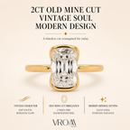 Old Mine Cushion Diamond Signet Ring