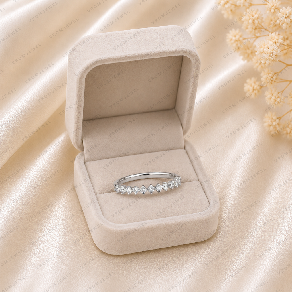 Diamond Eternity Band | Lab Grown | Solid 14K Yellow Gold Stacking Ring