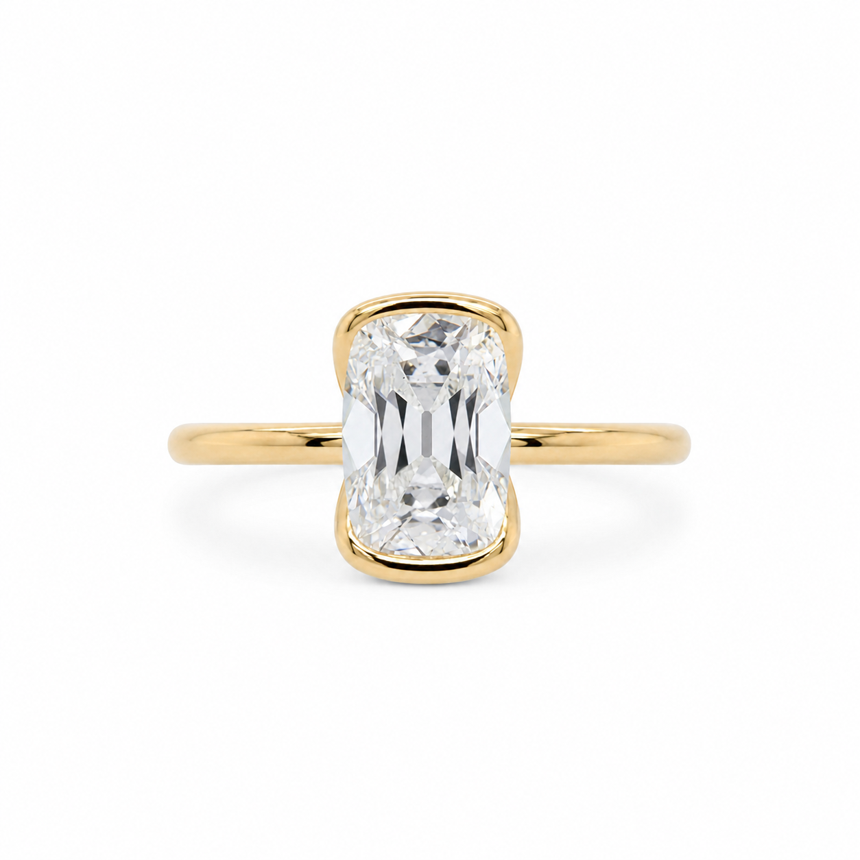 Old Mine Cushion Diamond Signet Ring