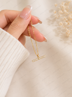 Vintage Geometric Lab Grown Diamond Necklace, Round Diamond Pendant Necklace, Art Deco Diamond Necklace, Solid Gold Necklace