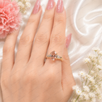 Pink Oval Lab Grown Diamond Engagement Ring, Pink Diamond Ring, Elegant Halo Setting, Diamond Accent Ring, 10K 14K 18K Gold