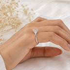 Pink Cushion Cut Lab Grown Diamond Engagement Ring, Vintage Inspired Diamond Ring, Pavé Halo Ring, 10K 14K 18K Gold