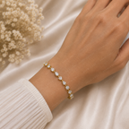 Multi Shape Diamond Tennis Bracelet | Lab Grown | 14K Yellow Gold Anniversary Gift