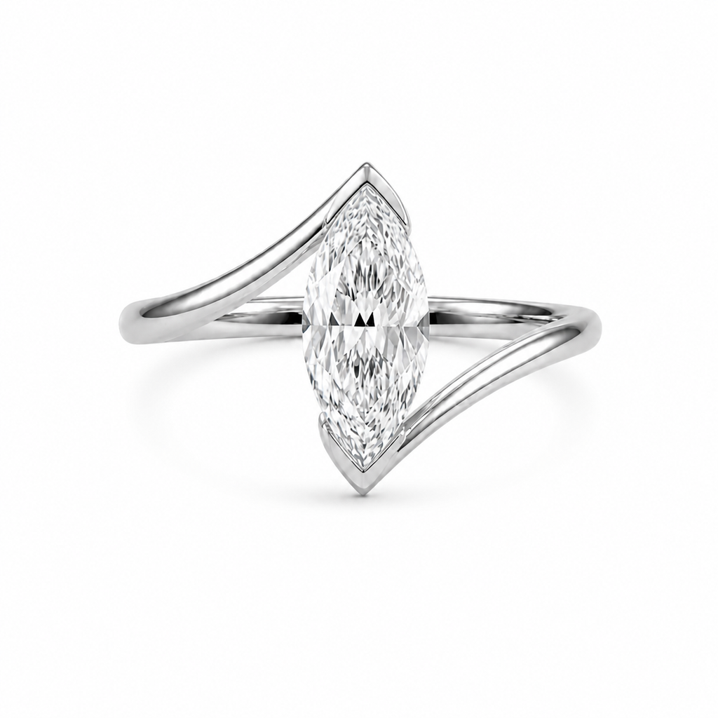 Marquise Diamond Signet Ring, Marquise Cut Lab Grown Diamond Ring, Modern Gold Signet Ring, Statement Diamond Ring, Minimal Luxury Ring