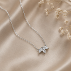 Marquise Lab Grown Diamond Necklace, Three Stone Diamond Pendant, Marquise Diamond Pendant, Solid Gold Necklace, Minimalist Diamond Necklace