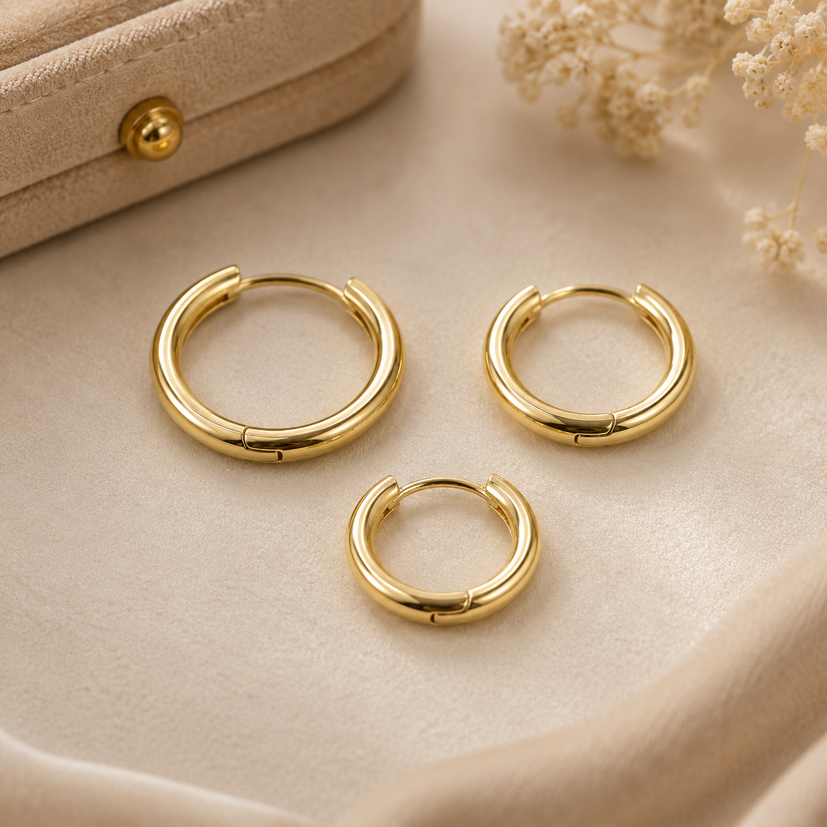 Drilled Pear Lab Grown Diamond Dangle Earrings, Pear Drop Earrings, Floating Diamond Earrings, Solid Gold Huggie Hoops, Minimalist Earrings