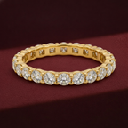 Round Diamond Stackable Band 1.50 Carat, Round Diamond Wedding Band, Pave Diamond Band, Stackable Gold Diamond Ring, Luxury Diamond Band