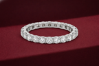 Round Diamond Stackable Band 1.50 Carat, Round Diamond Wedding Band, Pave Diamond Band, Stackable Gold Diamond Ring, Luxury Diamond Band