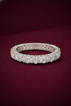 Round Diamond Eternity Band 1.20 Carat, Full Eternity Wedding Band, Round Diamond Band Ring, Stackable Eternity Ring, Gold Diamond Band