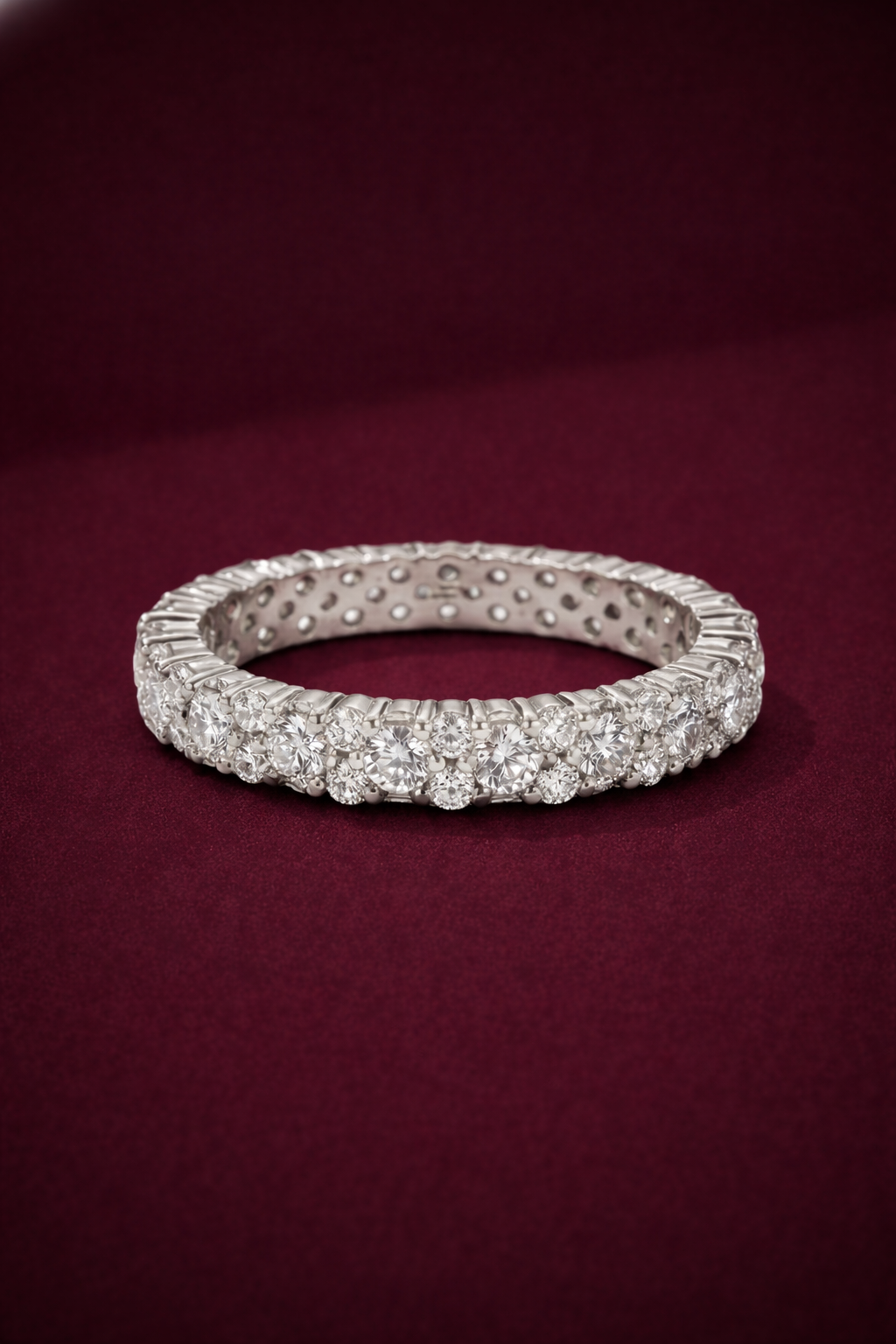 Round Diamond Eternity Band 1.20 Carat, Full Eternity Wedding Band, Round Diamond Band Ring, Stackable Eternity Ring, Gold Diamond Band