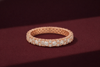Round Diamond Eternity Band 1.20 Carat, Full Eternity Wedding Band, Round Diamond Band Ring, Stackable Eternity Ring, Gold Diamond Band