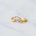 Curved Wedding Band | Lab Grown Diamond | Marquise, Pear & Baguette Stones