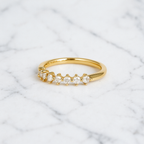 Diamond Eternity Band | Lab Grown | Solid 14K Yellow Gold Stacking Ring