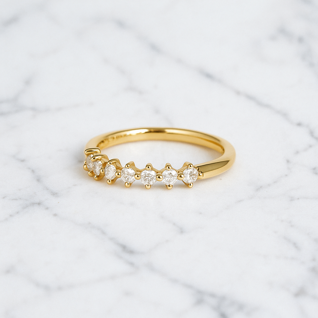 Diamond Eternity Band | Lab Grown | Solid 14K Yellow Gold Stacking Ring