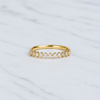 Diamond Eternity Band | Lab Grown | Solid 14K Yellow Gold Stacking Ring